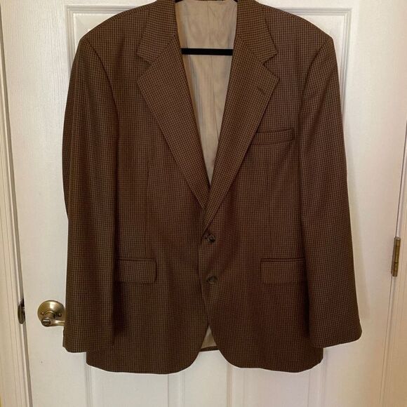 Haggar Mens Brown Tweed Blazer, Size 44 - Picture 1 of 8